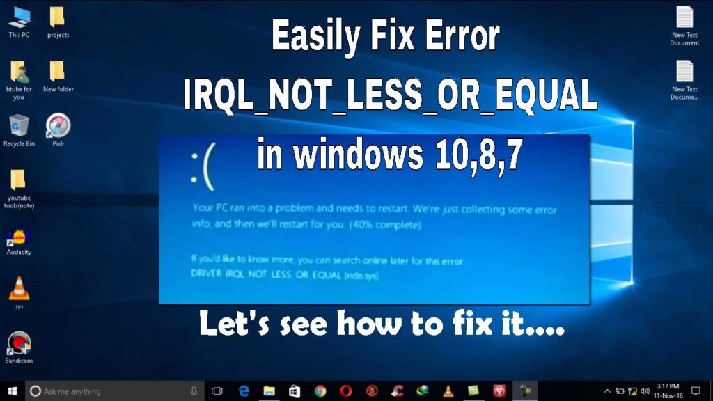 Irql_not_less_or_equal Windows 11